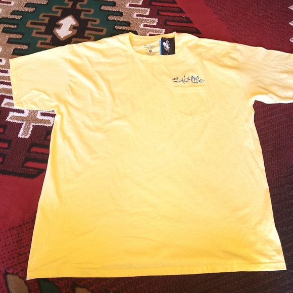 NFS men's Salt Life shirt, yellow sz S M L - Picture 2 of 7